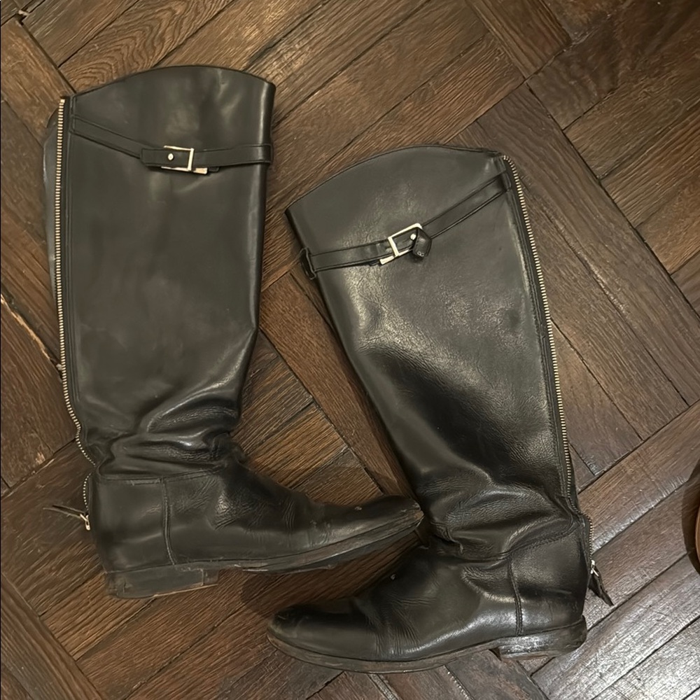 Theory Black Over the Knee Boots